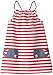 Mud Pie Little Girls' Toddler Sleeveless Casual Sun Dress, Red/White,5T