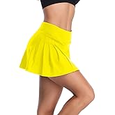 Rainbow Tree Womens Tennis Skirt Pleated Workout Golf Skirts with Pockets Lightweight Skorts for Tennis Golf Running Yoga