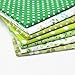 KINGSO 7PCS Cotton Fabric Bundles Quilting Sewing DIY Craft 19.7x19.7inch Green