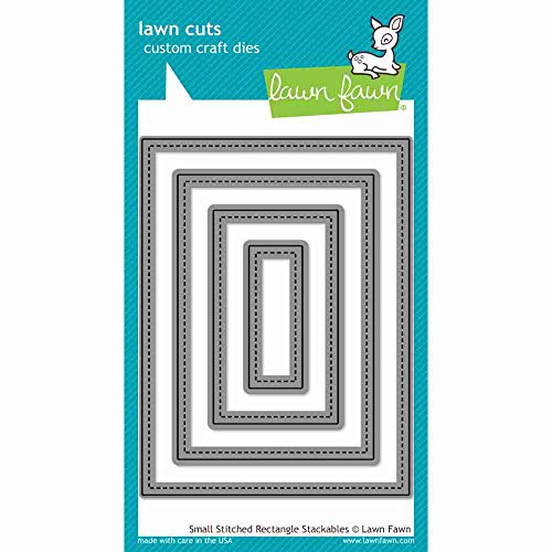 Lawn Fawn Lawn Cuts Custom Craft Die - Small Stitched Rectangle Stackables (LF768)