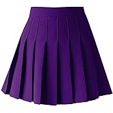 ZHANCHTONG Women's High Waist A-Line Pleated Mini Skirt Short Tennis Skirt