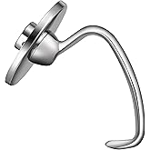 LETOMS Dough Hook for KitchenAid Stand Mixer 4.5QT and 5QT, Stainless Steel Mixer Dough Attachments for Kitchenaid, Dishwashe