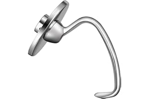 LETOMS Dough Hook for Kitchenaid Stand Mixer 4.5QT and 5QT, Mixer Dough Attachments for Kitchenaid, Stainless Steel, Dishwasher Safe