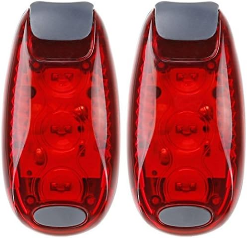 Ninth LED Safety Lights for Bike Runner Dogs Boats, 3 Modes Bike Tail Lights, Clip Warning Light, High Visibility Accessories for Reflective Gear(Red, 2 Pack)