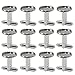 JETEHO 20 Pcs Sterling Silver Cufflink Blanks,Cabochon Cufflink Buttons Base Tray Pendant Frame Setting for DIY Jewelry Making