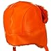 Broner Mens Vinyl Trooper Aviator Cap Hat (Orange, L)