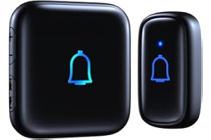 LEADGO Wireless Doorbell Classroom Doorbell IP66 Waterproof 1000Ft 66 Chimes Mute Mode 115dB 7-Level Vol Loud Electric Door Bells for Home Office Classroom Kids Room Teachers & Hearing-Impaired