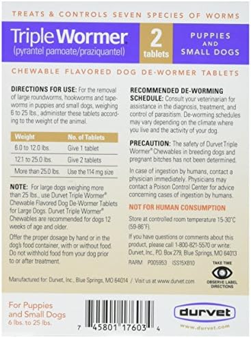 durvet triple wormer for cats