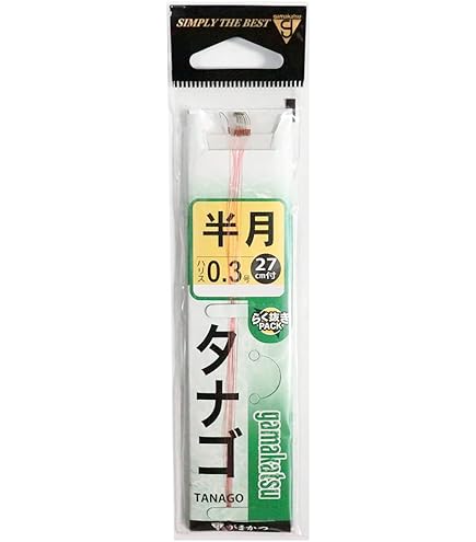 Gamakatsu KIWAME TANAGO Hook With 3cm Tetoron Leader - #100 Size, 5pcs