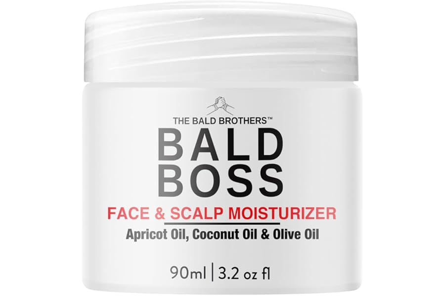 Bald Brothers Daily Bald Head Care with Apricot Seed Oil | Mattifying, vegan, no grease | Bald Boss everyday Face & Head Moisturizer | No Fragrance
