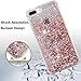 Asstar Case Cover Compatible for iPhone SE 2020 iPhone 7/8 case, Fashion Creative Design Flowing Liquid Floating Luxury Bling Glitter Sparkle Diamond Soft TPU Case for Apple iPhone 7/8 (Rose Gold)
