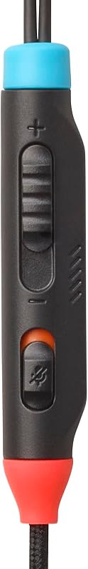 Quantum 50N, auscultadores gaming intra-auriculares com fios, USB-C, JBL Quantum SURROUND, microfone, botão de volume e de silêncio, compatibilidade multiplataforma, azul e vermelho