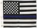 G Ganen 12x18 Inch Nylon Embroidered Police Officer Thin Blue Line Motorcycle Boat American USA Flag