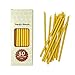 50 Natural 100% Pure Raw Beeswax Taper Candles (6