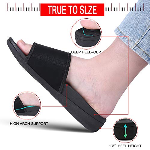 MEGNYA Ladies arch Fit Orthopeic Slides, Comfort Cushioned Plantar