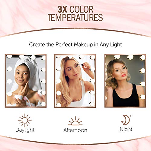 Albor Makeup Vanity Mirror with Lights - Lighted Makeup Mirror with Magnification Makeup Mirror with Lights Led Mirror Magnifying Mirror with Light Lighted Mirror Vanity Lights Vanity with Lights - Thumbnail 3