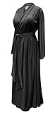 Solid Black Plus Size Supersize Poly/Cotton Robe
