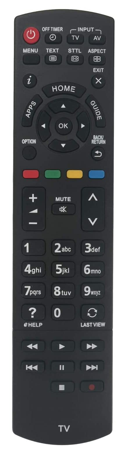 N2QAYB000830 Universal Remote Control Compatible for Panasonic VIERA LED TV TX-32AS500B TX-42AS600B TX-39AS500B TX-42AS520B TX-32AS600B TX-39AS600B TX-32AS520B