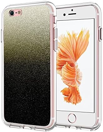 iPhone 6S Case, iPhone 6 Case, 4.7 Inch Luxury Glitter Sparkle Bling Anti-Slip [Slim Fit] Cover Case with Multifunction Pop Mount Holder Socket for Apple iPhone 6S/6 - Black