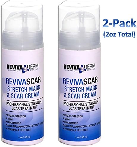 Revivaderm RevivaScar Stretch Mark and Scar Cream, 1 oz 2pack