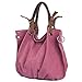 Tom Clovers Canvas Oversized Hobo Top Handle Genuine Leather Tote Handbag Shoulder Weekender Crossbody Bag for Women