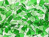 Mixed Green Stained Glass Cobbles-8 ounces(half pound)