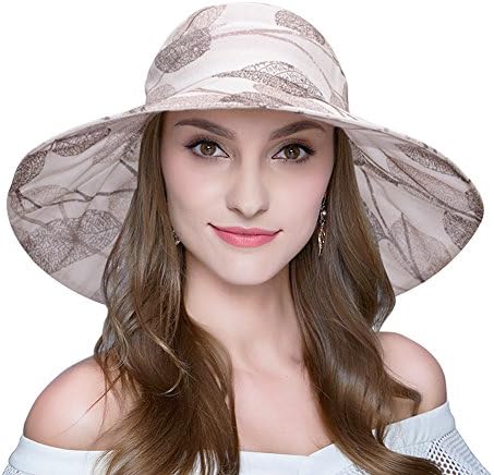 AOMUU Womens Summer Sun Hat UV Protection Packable Floppy Wide Brim Beach Hat