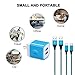 FiveBox 2Pack 6ft USB Type C Cable Cord Phone Charger Compatible S9, LG Stylo 4, Google Pixel 2/3 XL, LG V20 V30 G5 G6 G7, Moto X4/ Z2 Play, with 2.1A Dual Port USB Wall Charger Box Charging Block