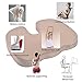 Warmtaste Memory Foam U-shaped Seat Cushion for Coccyx Orthopedic Back Pain and Sciatica Relief/Office Chairs,Cars,Wheelchairs, 2 Color Covers - Brown and Gray