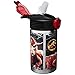 Zak Designs Jurassic World 15.5oz Stainless Steel Kids Water Bottle with Flip-up Straw Spout - BPA Free Durable Design, Jurassic World 2 SS
