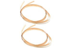 CIMAXIC Bamboo Basket Weaving Strips 2 Bundles Natural Reed Flat Webbing Diy Craft Material