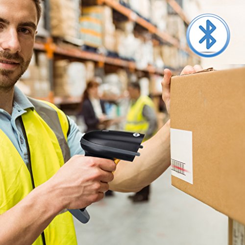 image for 3-in-1 Bluetooth Laser Barcode Scanner, SLYPNOS 1D Handheld Bar Code R