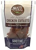 Earth Animal Brushed on Benefits All Natural Chicken Cutlets, Soothe Healthy Digestion, 8oz Bag