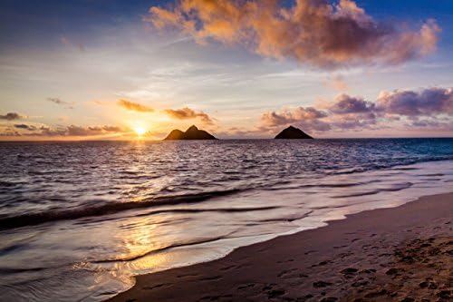 Lanikai Beach at sunrise, Kailua, Oahu, Hawaii print picture photo photograph fine art
