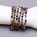 Qitian 6mm Agate Beads Necklace Bracelet Multicolor Handmade Strand Long Necklace for Women 47''