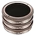 Neewer for DJI Phantom 4,Phantom 3 Professional and Advanced Filter Set Includes Multi-coated ND4/PL Filter,ND8/PL Filter,ND16/PL Filter with Filter Carrying Pouch,Not for DJI Phantom 3 Standard(Gold)