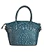 FIORI EE0019 Navy Blue Genuine Crocodile Pattern Cow Leather Handbag.
