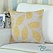 CaliTime Cushion Cover Throw Pillow Case Shell Peacock Feathers 18 X 18 Inches Yellow