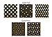 RUSPEPA Wrapping Paper Roll - Black and Gold Foil Pattern for Wedding,Birthdays, Valentines, Christmas - 5 Rolls - 30 inches X 10 feet Per Roll