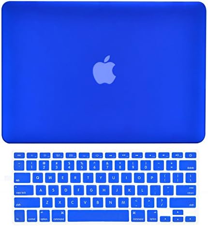 TOP CASE - 2 in 1 Signature Bundle Rubberized Hard Case and Keyboard Cover Compatible Old Generation MacBook Pro 13" with DVD Drive/CD-ROM Model: A1278 - Royal Blue