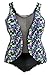 EVALESS Women's Plus Size Art Print One-Piece Swimsuit Multicoloured XXX-Large Size
