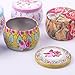 TooGet DIY Candle Pretty Tin Jars, Empty Reusable Tin Cups for Homemade Tealights, Also Great for Dry Storage, Spices, Camping, Party Favors, and Gifts, 4-Pack