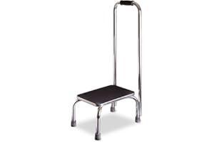 DMI Step Stool with Handle and Non Skid Rubber Platform, Lightweight and Sturdy Stool for Seniors, Adults and Children, Holds