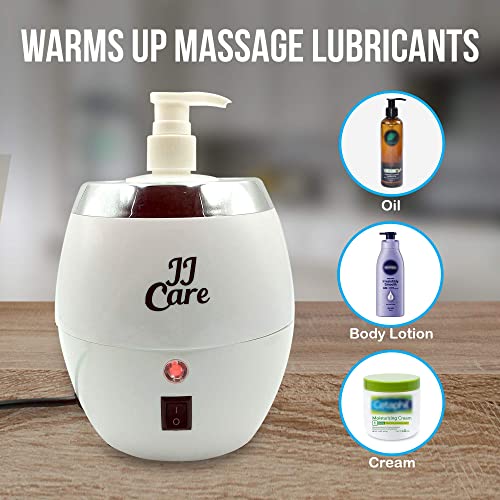 JJ CARE Lotion Warmer and Massage Oil Warmer includes 300ml Pump Bottle