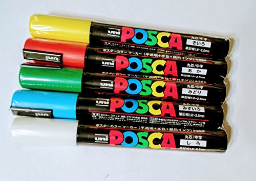 New beekeeper 5 pcs queen bee marking pen set blue red yellow white green posca