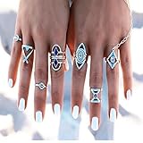 Iumer Women Gold Silver Above Knuckle Finger Ring Rings Summer Beach Travel Jewelry 5Pcs/Set