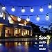 LALAPAO Globe String Lights 2 Pack Solar Powered Outdoor Lights 30 LED 19.7ft Crystal Ball Fairy String Light for Christmas Xmas Tree Garden Path Patio Home Lawn Holiday Wedding Decor Party (White)