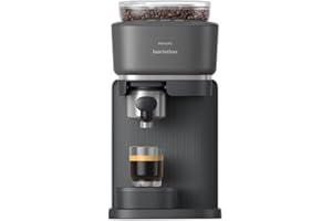 Philips Baristina Espresso Machine, Grind, Tamp & Brew Coffee Beans in One Swipe, Compact, 16 Bar Pump Pressure, Automatic Grinder, Black with Black Portafilter (BAR300/60)