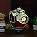 PRY-OOO 3D Illusion Lamp Camera Night Light for Kids Toy Toddlers Illusion Birthday Gift LED Desk Table Lamp Optical Effect Lights Remote Control Touch Home Decor Holiday Birthday