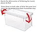 MineDecor Plastic Storage Containers Square Handle Food Storage Organizer Boxes with Lids for Refrigerator Fridge Cabinet Desk (Set of 4 Pack, Large Organizer Bins)